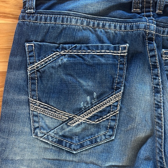 Men's BKE Buckle Tyler Straight Distressed 31 R Jeans - Picture 6 of 7